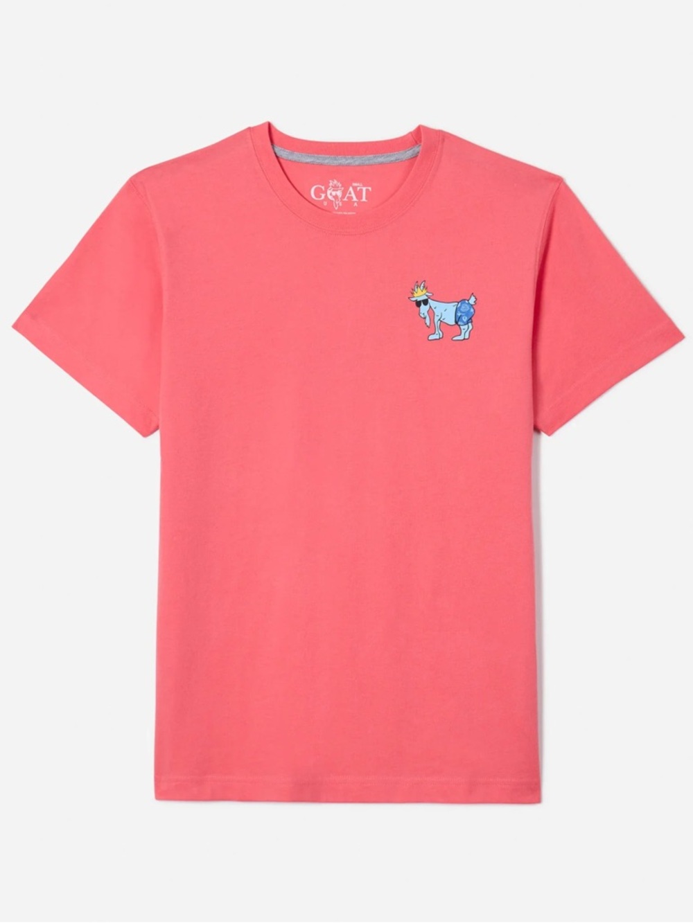 New GOAT Coral Pink Graphic Logo Tee